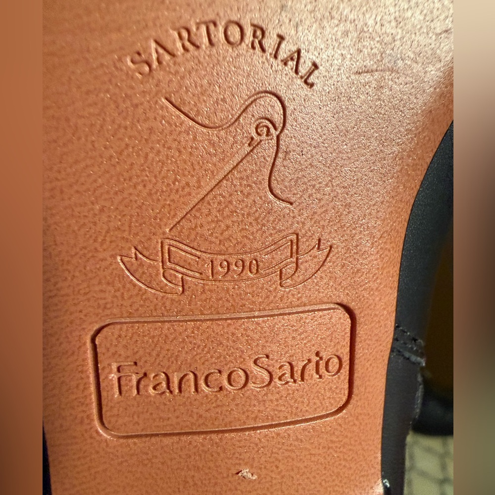 Franco Sarto NWT Sz 7.5M Elegant Black Leather Knee-High Kitten Heel Boots SH250 - Picture 11 of 11